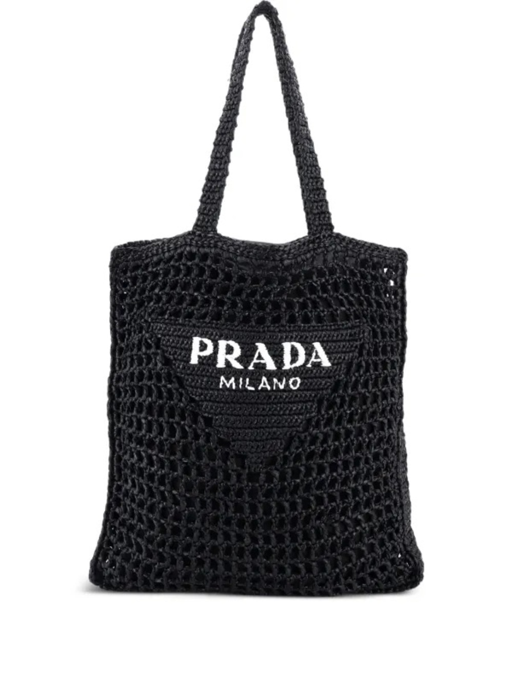 Black Crochet Milano Tote
